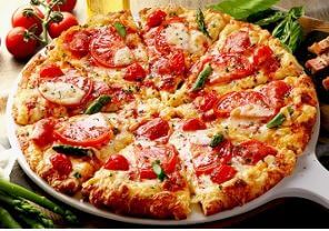 ピザーラ-お持ち帰り半額-アスパラトマトのミックスピザ