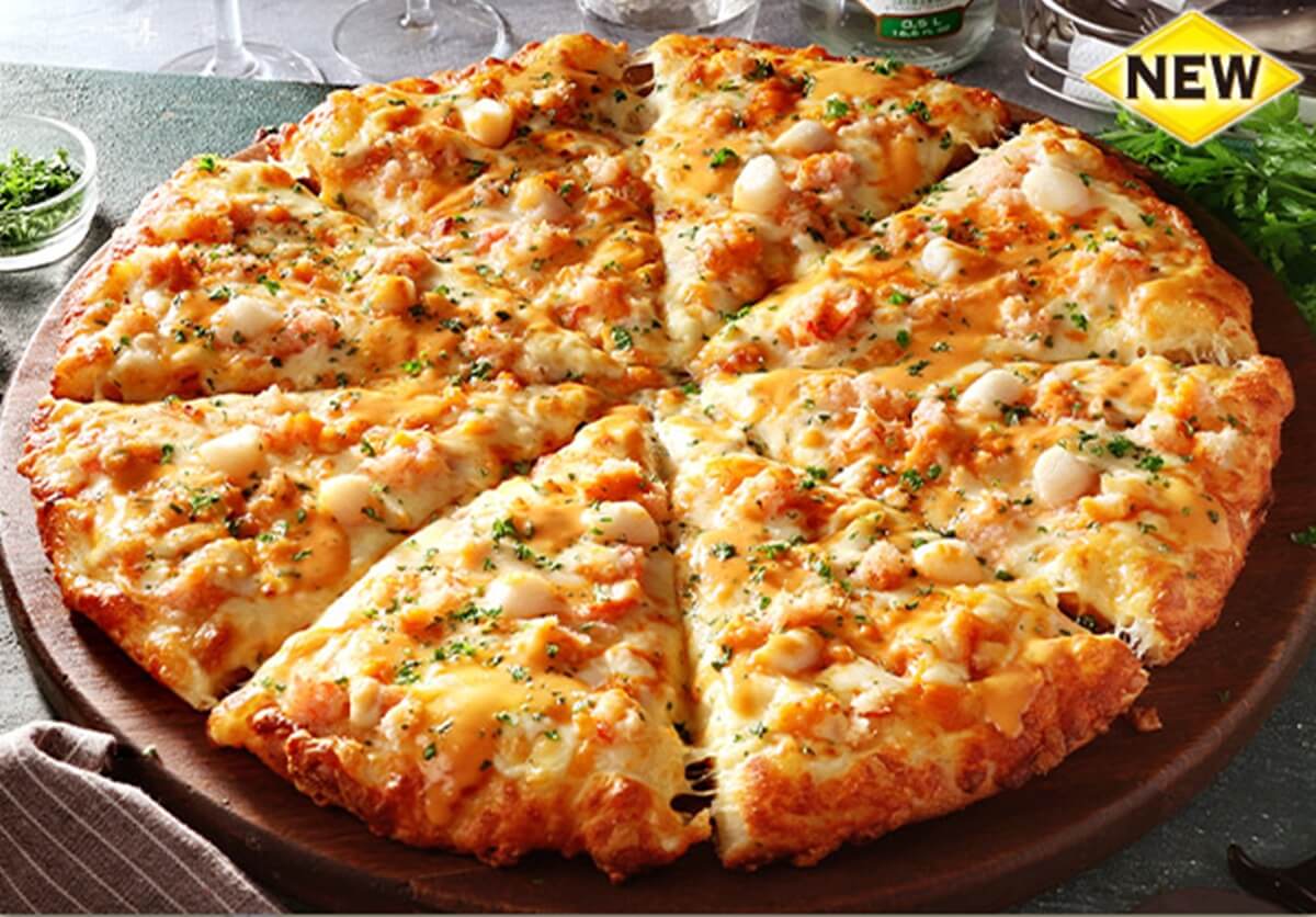 ピザーラ-カニとウニクリームソースのピザ