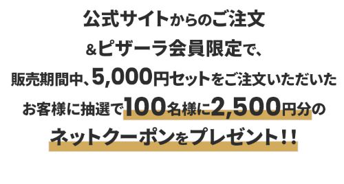 ピザーラ-クリスマス5,000円セット-プレゼントキャンペーン-注意事項