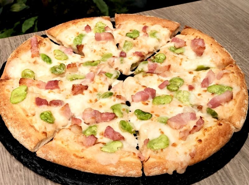 パンチェッタとそら豆の桜えびソースのレビュー